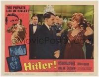 5r555 HITLER LC #1 1962 Maria Emo as Eva Braun tries to cheer up Richard Basehart as Adolf!