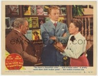 5r582 IN THE GOOD OLD SUMMERTIME LC #2 1949 Sakall & Van Johnson watching Judy Garland in store!