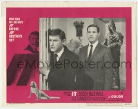 5r587 IT LC #1 1966 close up of man watching worried Roddy McDowall thinking about IT!