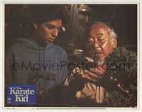 5r603 KARATE KID LC #5 1984 Pat Morita as Mr. Miyagi teaches Ralph Macchio how to trim bonsai!