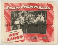 5r604 KEY LARGO LC #7 1948 Lauren Bacall & most of cast watch Gomez hold gun on Humphrey Bogart!