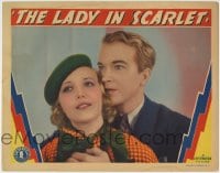 5r620 LADY IN SCARLET LC 1935 romantic close up of James Bush & pretty Claudia Dell!