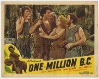 5r712 ONE MILLION B.C. LC R1952 Carole Landis, Victor Mature, Hubbard, De Brulier & another caveman!