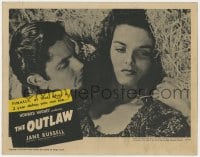 5r717 OUTLAW LC R1950 best close up of sexy Jane Russell in hay w/Jack Buetel, Howard Hughes!