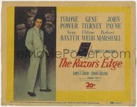 5r122 RAZOR'S EDGE TC 1946 art of Tyrone Power & top cast by Norman Rockwell, Somerset Maugham