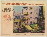 5r763 REAR WINDOW LC #1 1954 Hitchcock, classic image of courtyard as seen from Stewart's window!