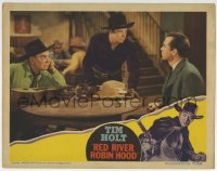 5r770 RED RIVER ROBIN HOOD LC 1942 cowboy Tim Holt & Cliff Edwards with guitar in saloon!