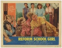5r771 REFORM SCHOOL GIRL LC #2 1957 AIP, great close up of bad girls catfighting in the dirt!