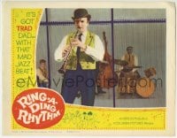 5r777 RING-A-DING RHYTHM LC 1962 close up of Mr. Acker Bilk playing clarinet in front of band!
