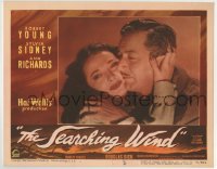 5r799 SEARCHING WIND LC #1 1946 romantic close up of Robert Young & pretty Sylvia Sidney!