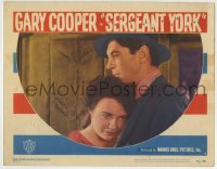 5r810 SERGEANT YORK LC #6 R1949 best close up of Gary Cooper & Joan Leslie, Howard Hawks classic!