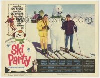 5r829 SKI PARTY LC #6 1965 Frankie Avalon & Dwayne Hickman skiing with polar bear!