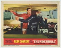 5r904 THUNDERBALL LC #1 1965 c/u of Sean Connery as James Bond attacking Adolfo Celi inside boat!