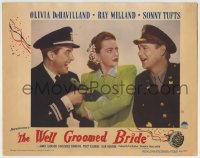 5r960 WELL GROOMED BRIDE LC 1946 Olivia de Havilland between Ray Milland & Sonny Tufts in uniform!