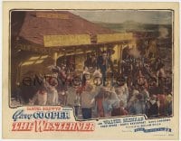 5r963 WESTERNER LC #2 R1946 William Wyler, Walter Brennan & a large crowd, classic western!