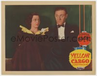 5r990 YELLOW CARGO LC 1936 close up of Eleanor Hunt looking askance at Conrad Nagel in tuxedo!