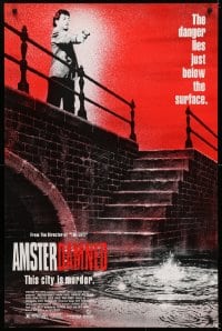 5s042 AMSTERDAMNED 1sh 1988 Dutch underwater killer, artwork of bloody water in canal!