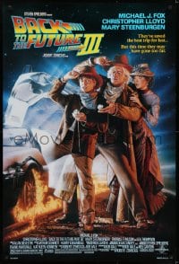 5s061 BACK TO THE FUTURE III DS 1sh 1990 Michael J. Fox, Chris Lloyd, Drew Struzan art!