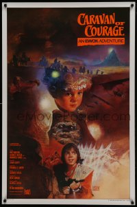 5s163 CARAVAN OF COURAGE style A int'l 1sh 1984 An Ewok Adventure, Star Wars, Kazuhiko Sano!