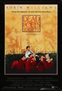 5s236 DEAD POETS SOCIETY DS 1sh 1989 inspirational school teacher Robin Williams, Peter Weir