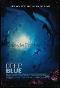 5s245 DEEP BLUE 1sh 2005 a journey into liquid space, Attenborough, hammerhead sharks circling!