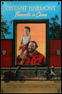 5s258 DISTANT HARMONY 1sh 1988 Luciano Pavarotti, cool musical documentary of his time in China!