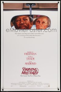 5s266 DRIVING MISS DAISY 1sh 1989 art of Morgan Freeman & Jessica Tandy, Bruce Beresford directed!