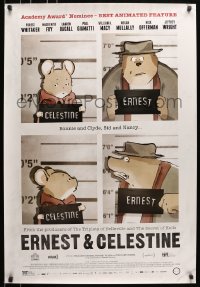 5s284 ERNEST & CELESTINE 1sh 2013 cute cartoon about a mouse and a bear, great image!