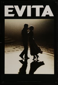 5s289 EVITA teaser 1sh 1996 great image of Madonna as Eva Peron and Antonio Banderas dancing!
