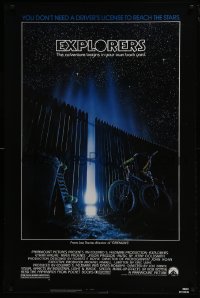 5s292 EXPLORERS 1sh 1985 directed by Joe Dante, the adventure begins in your own back yard!