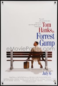 5s328 FORREST GUMP int'l advance 1sh 1994 Tom Hanks sits on bench, Robert Zemeckis classic!