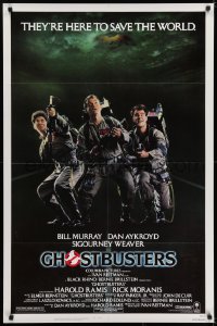 5s348 GHOSTBUSTERS 1sh 1984 Bill Murray, Aykroyd & Ramis are here to save the world!