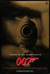 5s357 GOLDENEYE advance DS 1sh 1995 Pierce Brosnan as James Bond 007, cool gun & eye close up!