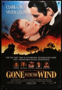 5s359 GONE WITH THE WIND advance DS 1sh R1998 different image of Clark Gable & Vivien Leigh!