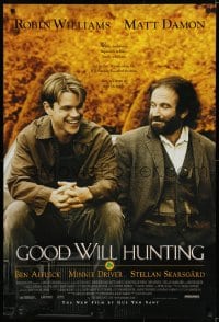 5s360 GOOD WILL HUNTING 1sh 1997 great image of smiling Matt Damon & Robin Williams!