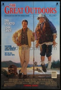 5s369 GREAT OUTDOORS advance 1sh 1988 Dan Aykroyd, John Candy, magazine cover art!