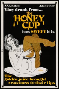 5s422 HONEY CUP 25x38 1sh 1977 super sexy girl-in-cup artwork, how sweet it is!