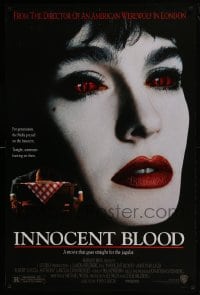 5s440 INNOCENT BLOOD DS 1sh 1992 c/u sexy vampire Anne Parillaud, directed by John Landis!