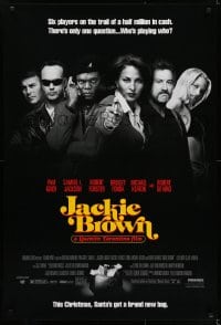 5s452 JACKIE BROWN advance 1sh 1997 Quentin Tarantino, Santa's got a brand new bag, top cast!