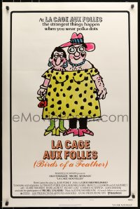 5s484 LA CAGE AUX FOLLES style B 1sh 1979 Ugo Tognazzi, wacky cross-dressing art by Lou Myers!