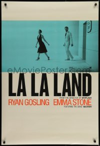 5s488 LA LA LAND teaser DS 1sh 2016 great image of Ryan Gosling & Emma Stone leaving stage door!
