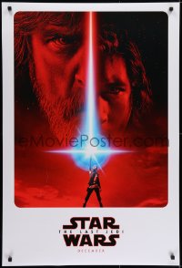 5s500 LAST JEDI teaser DS 1sh 2017 Star Wars, incredible sci-fi image of Hamill, Driver & Ridley!