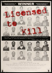 5s514 LICENSED TO KILL 26x37 1sh 1997 killers of homosexuals, creepy mugshot images!