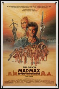 5s546 MAD MAX BEYOND THUNDERDOME 1sh 1985 art of Mel Gibson & Tina Turner by Richard Amsel!