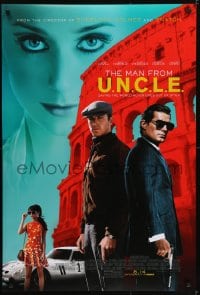 5s554 MAN FROM U.N.C.L.E. advance DS 1sh 2015 Guy Ritchie, Henry Cavill and Armie Hammer!