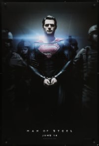5s556 MAN OF STEEL teaser DS 1sh 2013 Henry Cavill in the title role as Superman handcuffed!