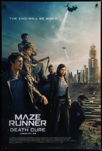 5s575 MAZE RUNNER: THE DEATH CURE style B advance DS 1sh 2018 Goggins, every maze has an end!