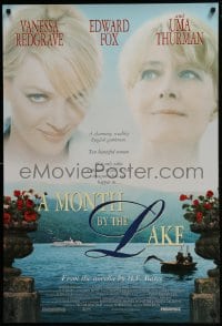 5s591 MONTH BY THE LAKE 1sh 1995 great image of sexy Uma Thurman & Vanessa Redgrave over water!