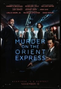 5s598 MURDER ON THE ORIENT EXPRESS style B teaser DS 1sh 2017 Branagh, huge cast, Agatha Christie!