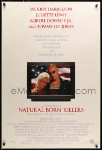 5s611 NATURAL BORN KILLERS DS 1sh 1994 Oliver Stone, Woody Harrelson & Juliette Lewis on TV!